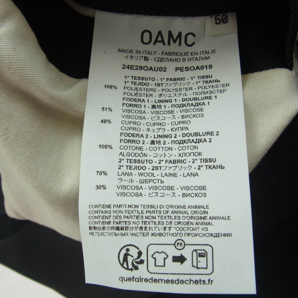 R*r様 OAMC 24E28OAU02 Achilles Jacket Wov Achilles Jacket in Black | OAMC