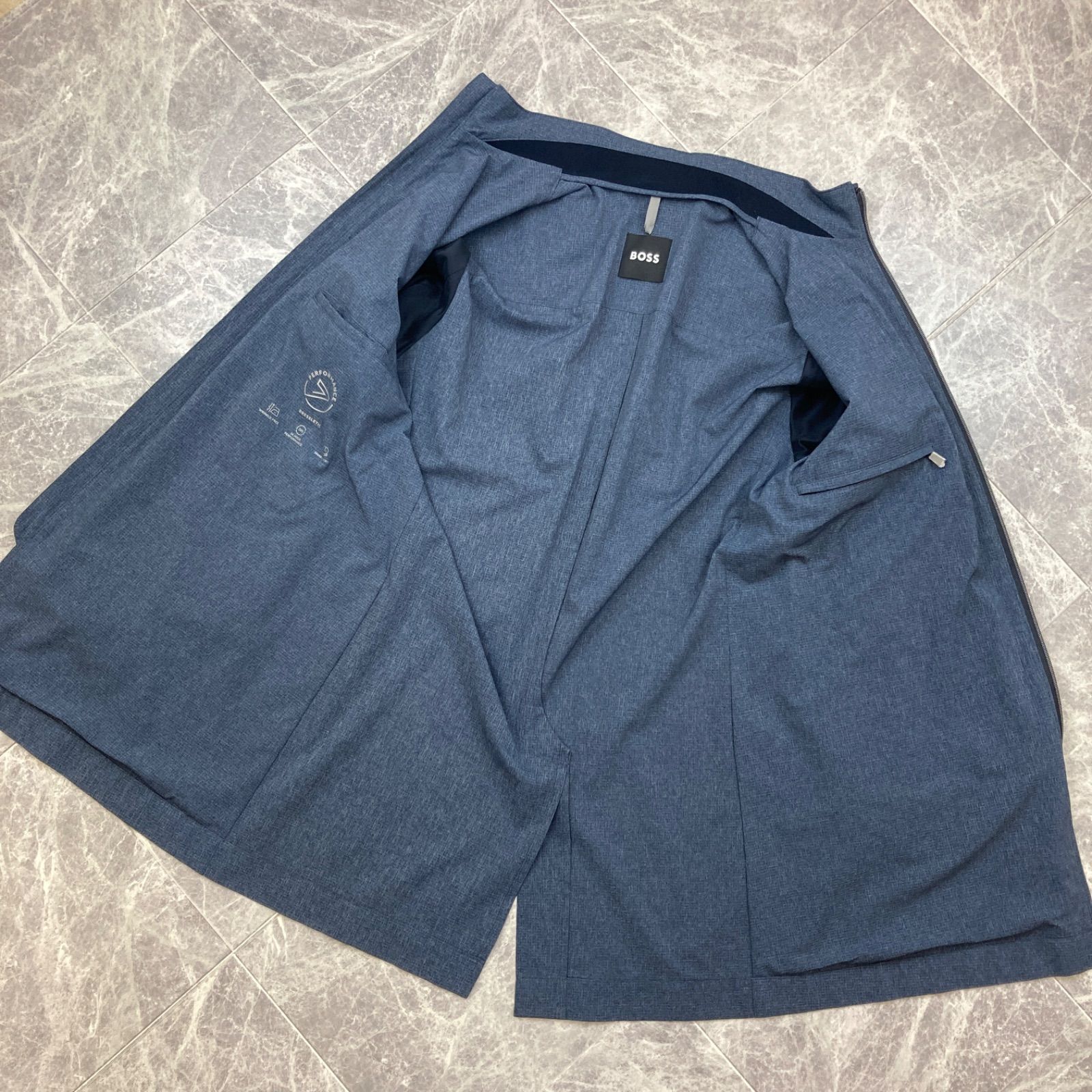 ✨極美品✨ HUGO BOSS ヒューゴボス ジップアップ ナイロン ロング 