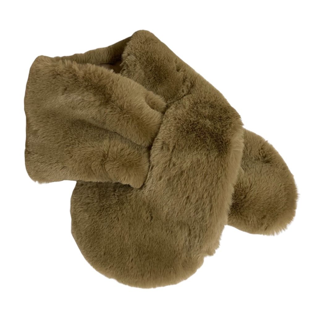 JENNE ベージュ ファーショール JENNE新品ベージュ ファーショール