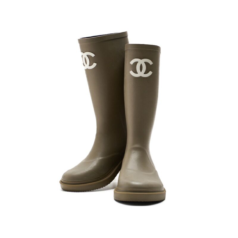 美品 CHANEL シャネル レインブーツ 長靴 マトラッセ ココマーク 37 CHANEL - 美品 CHANEL シャネル レインブーツ 長靴 マトラッセ