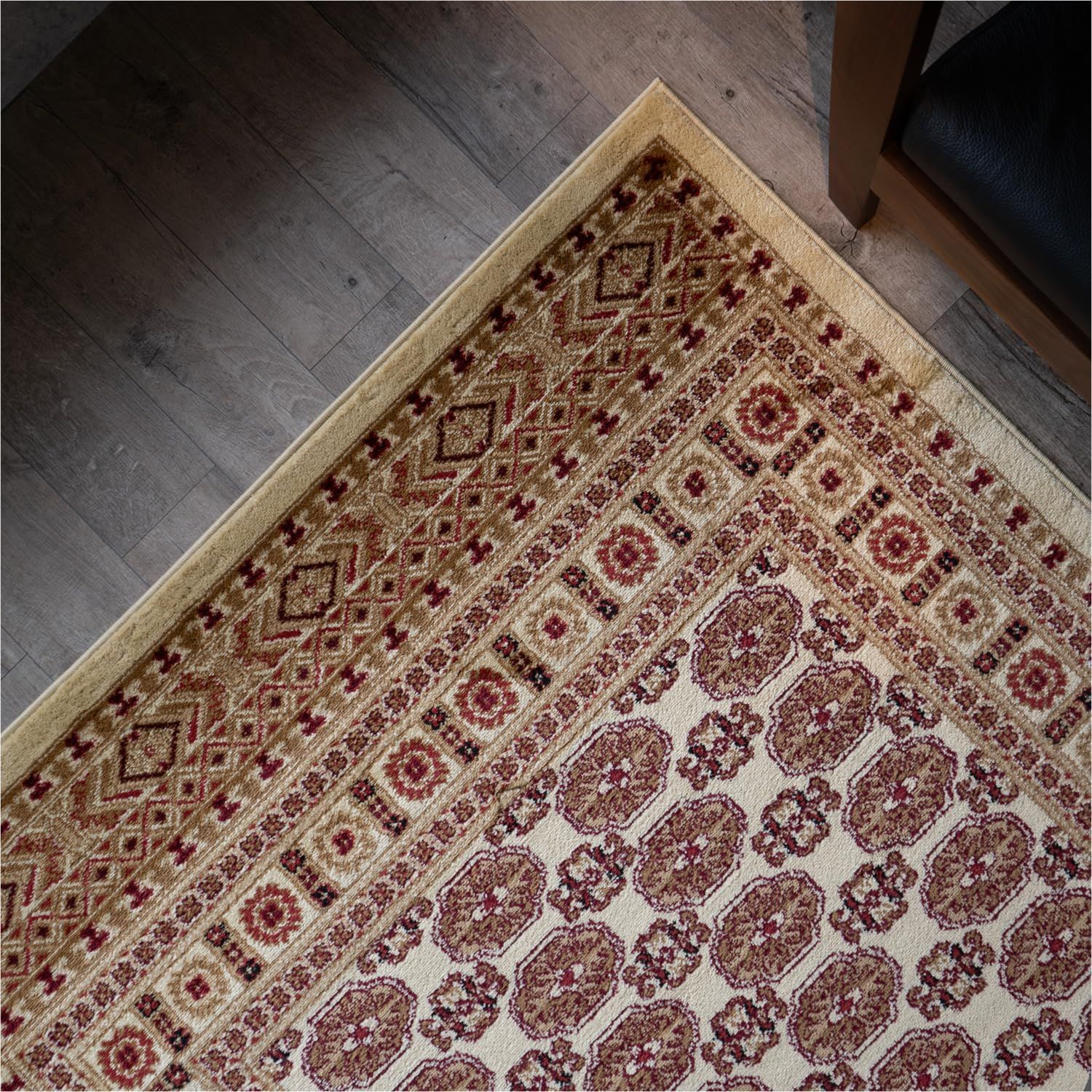 新品 サヤンサヤン ボハラ柄 ラグマット 絨毯 レジェンドⅢ 100x150 1畳 ベージュ ウィルトン