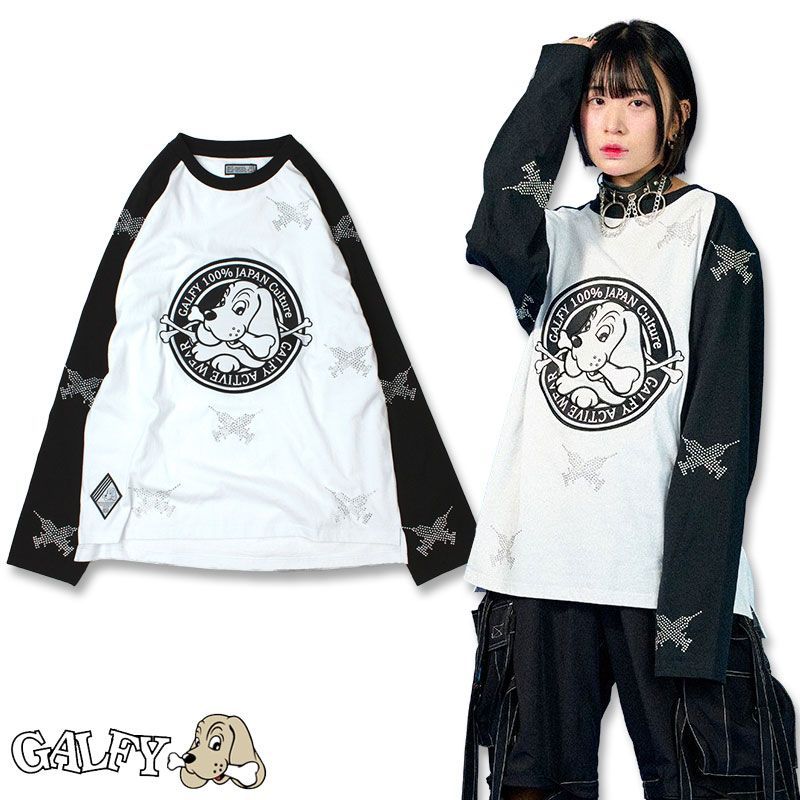 ピカピカ注射器ラグランロンT ブラック GALFY (ガルフィー) ピカピカ注射器ラグランロン Tee BLACK