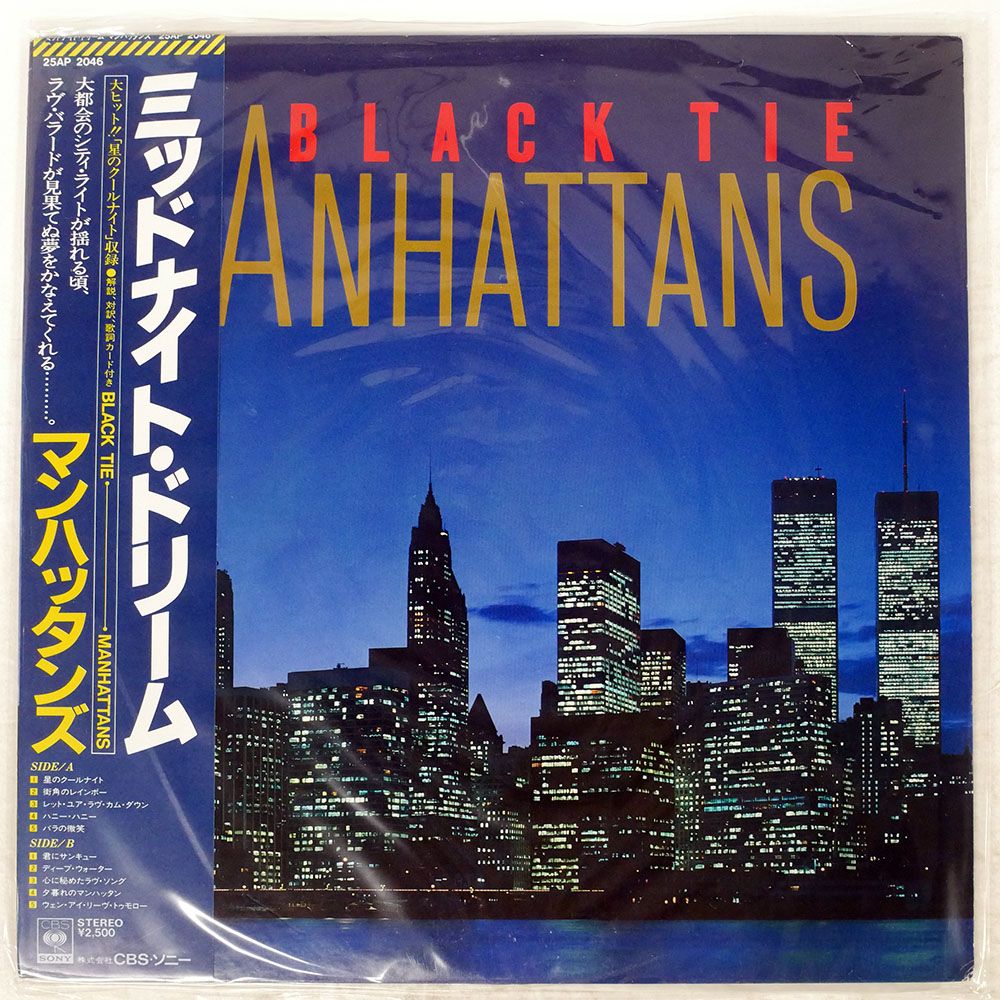 帯 国内盤 MANHATTANS/BLACK TIE/CBS/SONY 25AP2046 LP - メルカリ