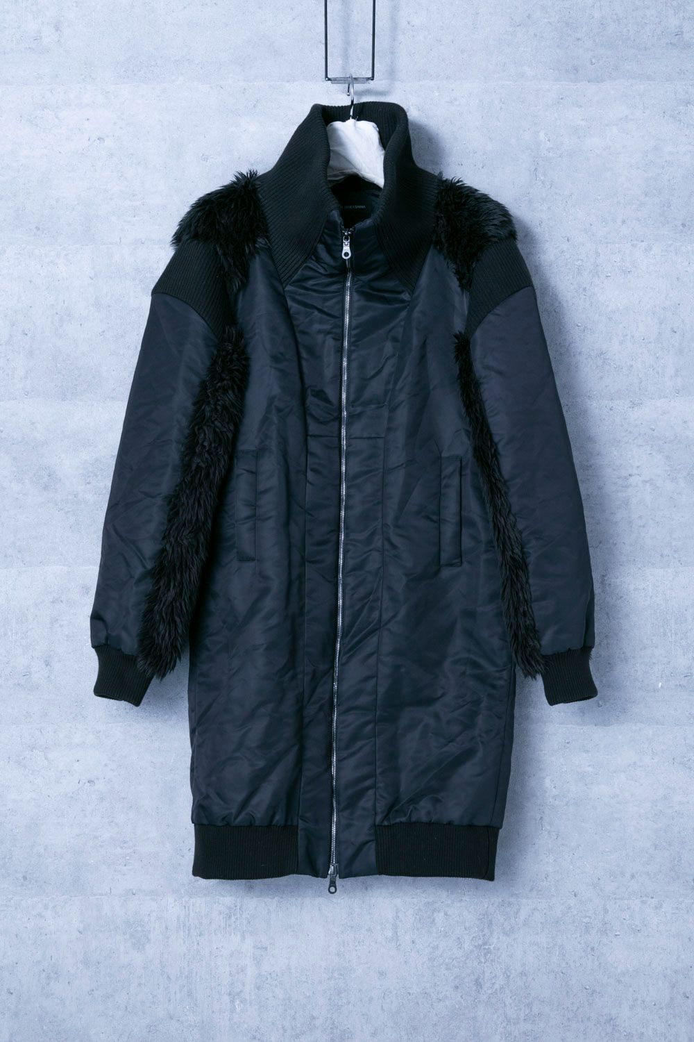 ATSUSHI NAKASHIMA アツシ ナカシマ フェイクファー中綿ロングブルゾン  