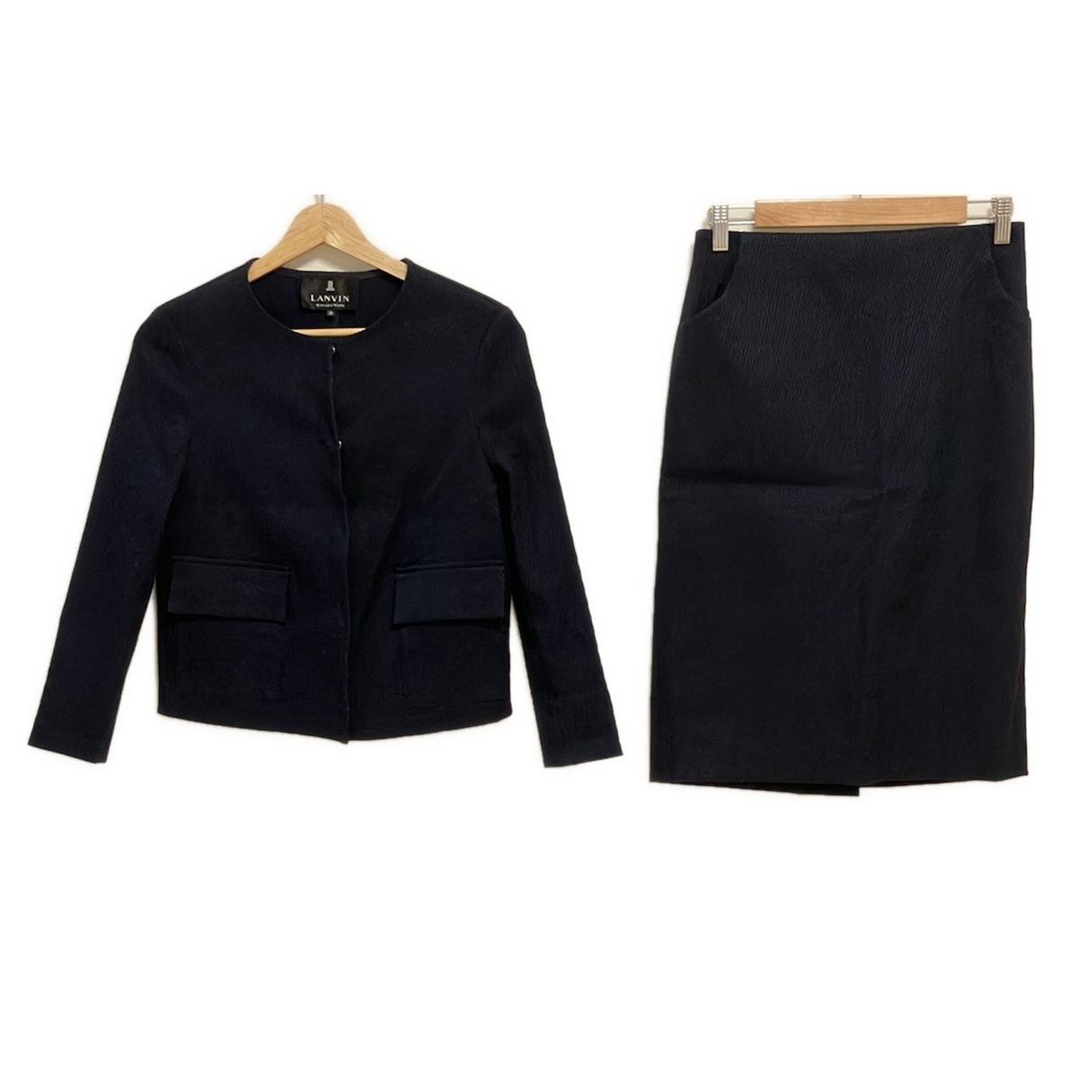 LANVIN COLLECTION ランバン スカートスーツ レディース - ダークネイビー 3点セット