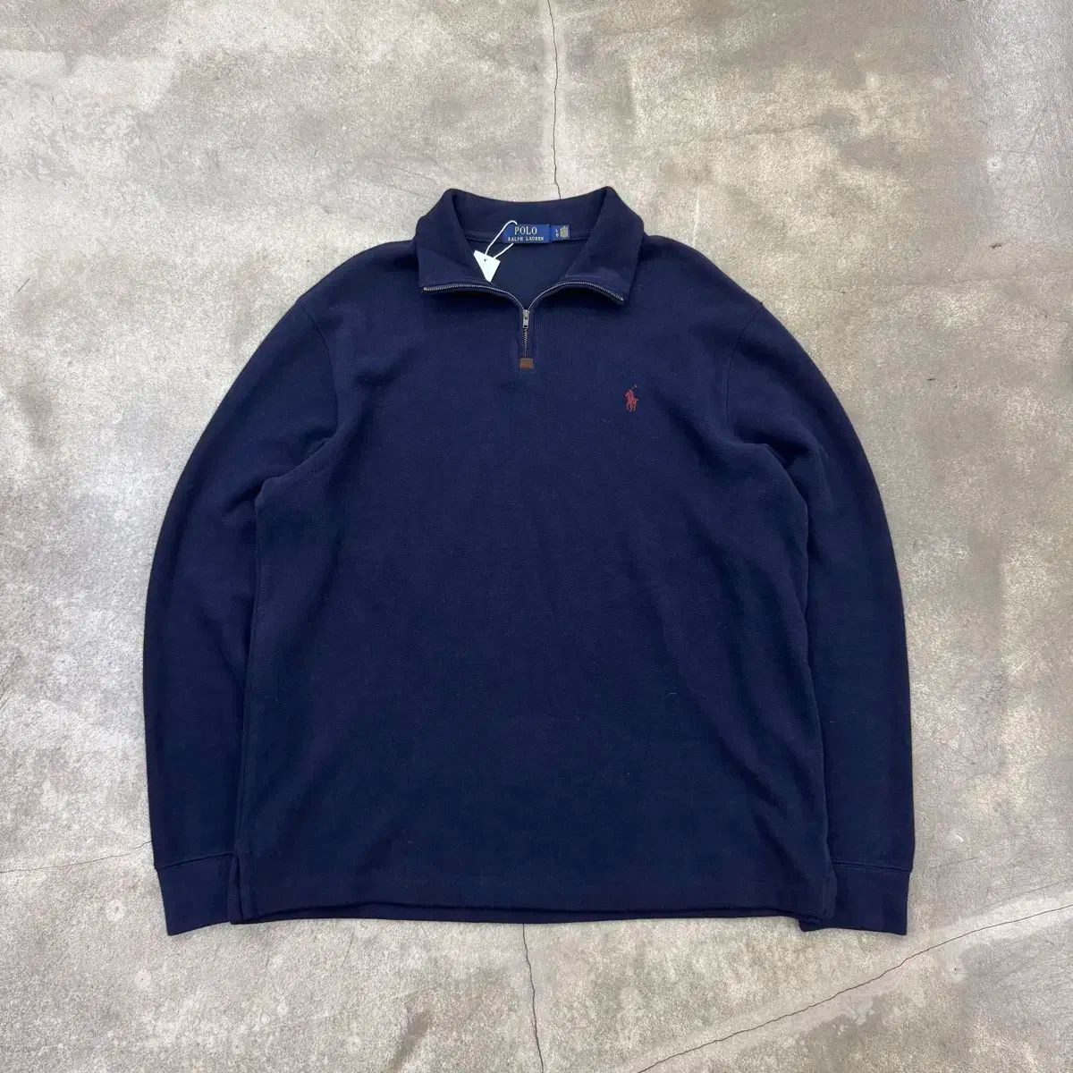 ポロ ラルフローレン ネイビー ハーフジップアップ ロングスリーブ