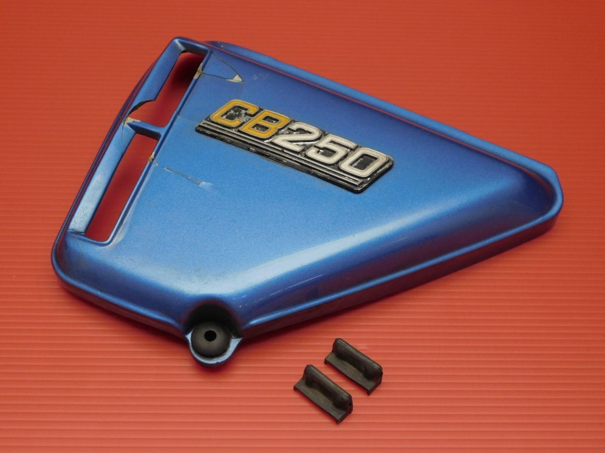 80 評価C ドリーム CB250T G5 純正 サイド カバー 左 外装 青ブルー f0204V52k