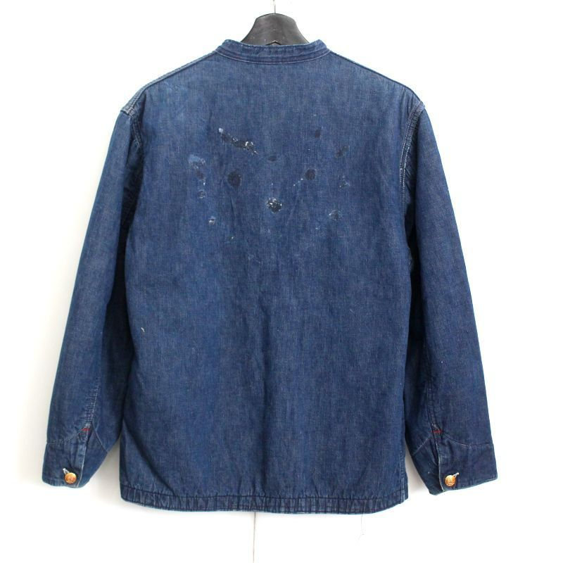 60s vintage リメイク バンドカラー 裏地ブランケット デニム