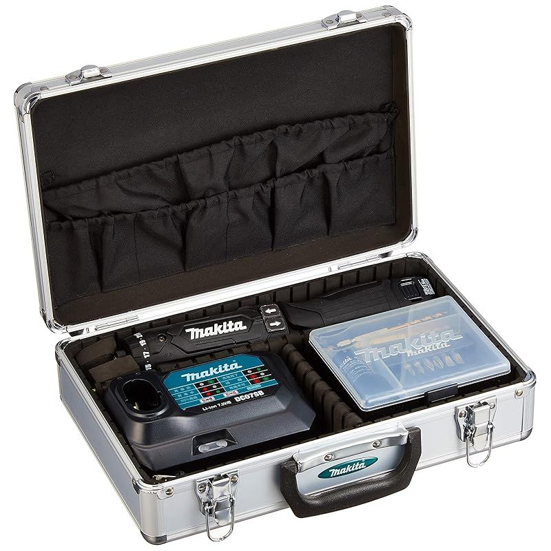 マキタ Makita 充電式ペンドライバドリル 黒 7.2V 1.5Ah バッテリ2本 充電器 アルミケース付 DF012DSHXB 0