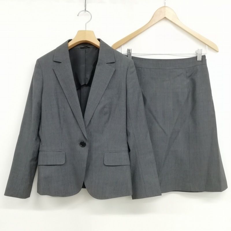 美品★THE SUIT COMPANY セットアップ　36 ストライプ ザ・スーツカンパニー THE SUIT COMPANY 美品 スカート スーツ