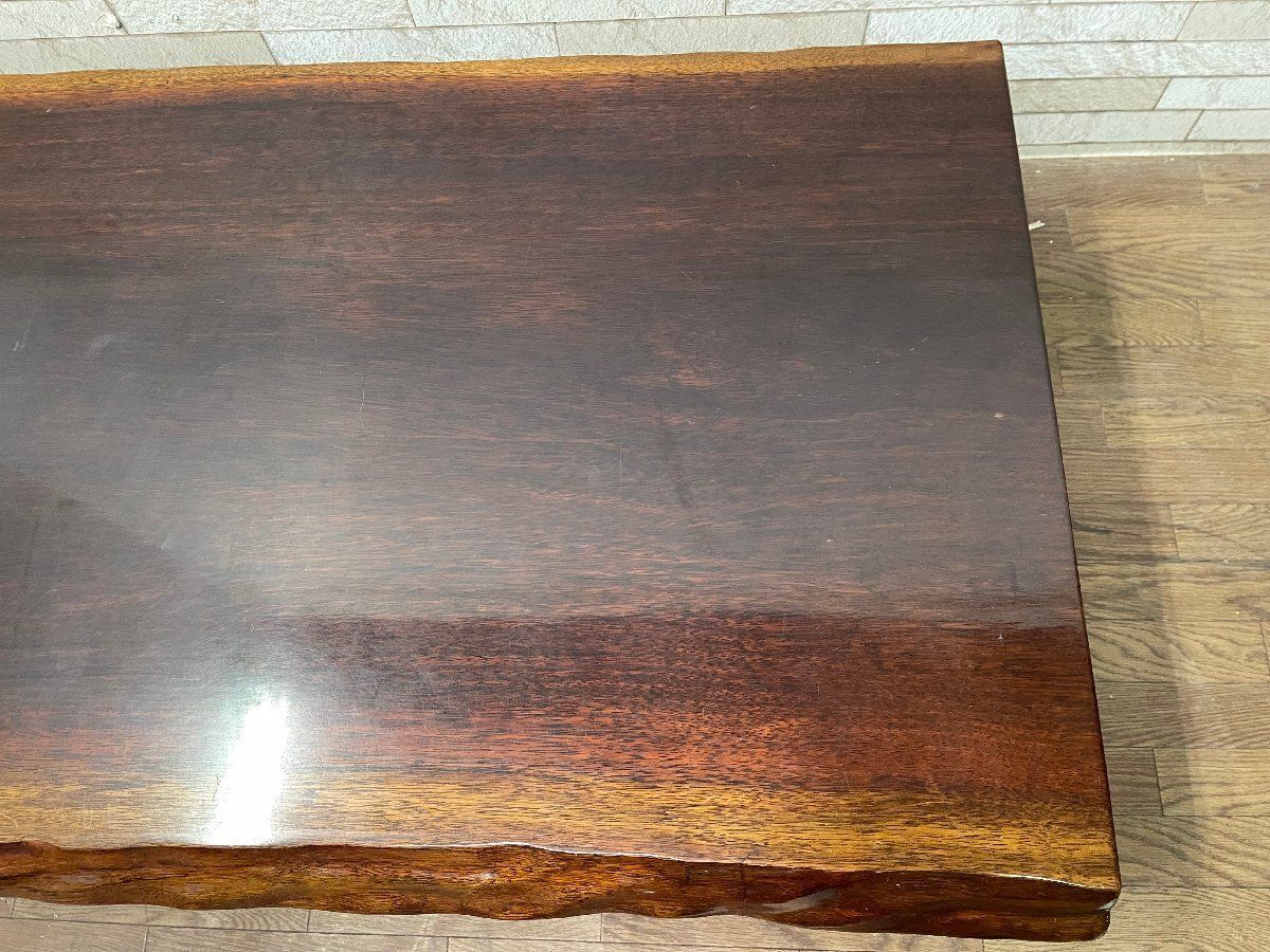 一枚板／テーブル／タガヤサン／無垢材 タガヤサン鉄刀木 一枚板 座卓