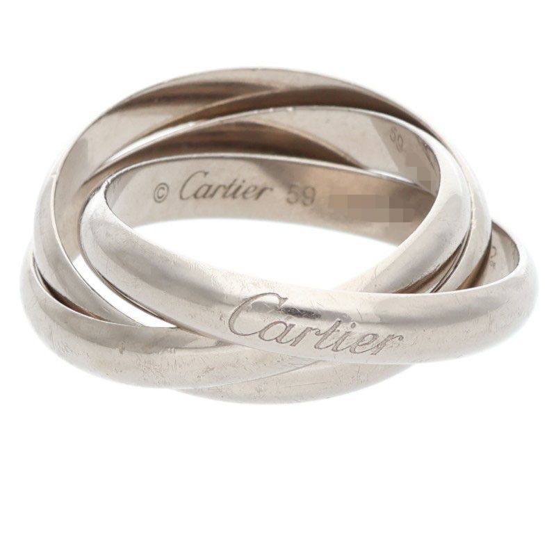 カルティエ トリニティ 18KWGリング メンズ 59 19号