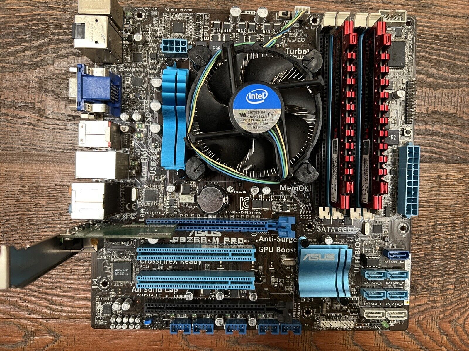 ASUS P8Z86-M Pro ボード Intel i3-2100 CPU 8GB DDR3 RAM NIC カード