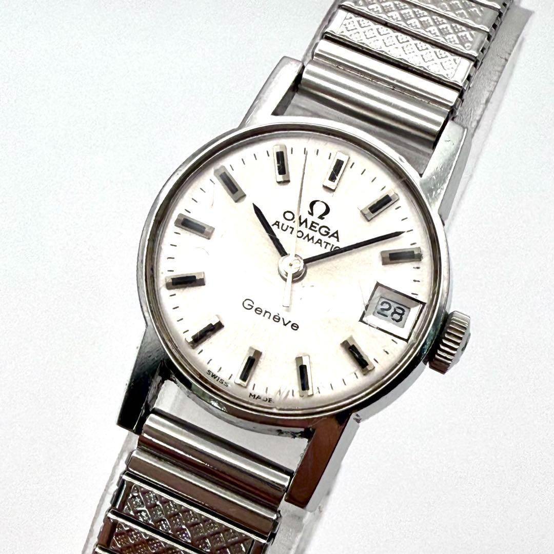 A035 アンティーク OMEGA Geneve オメガ ジュネーブ 自動巻き機械式 ラウンドケース レディース