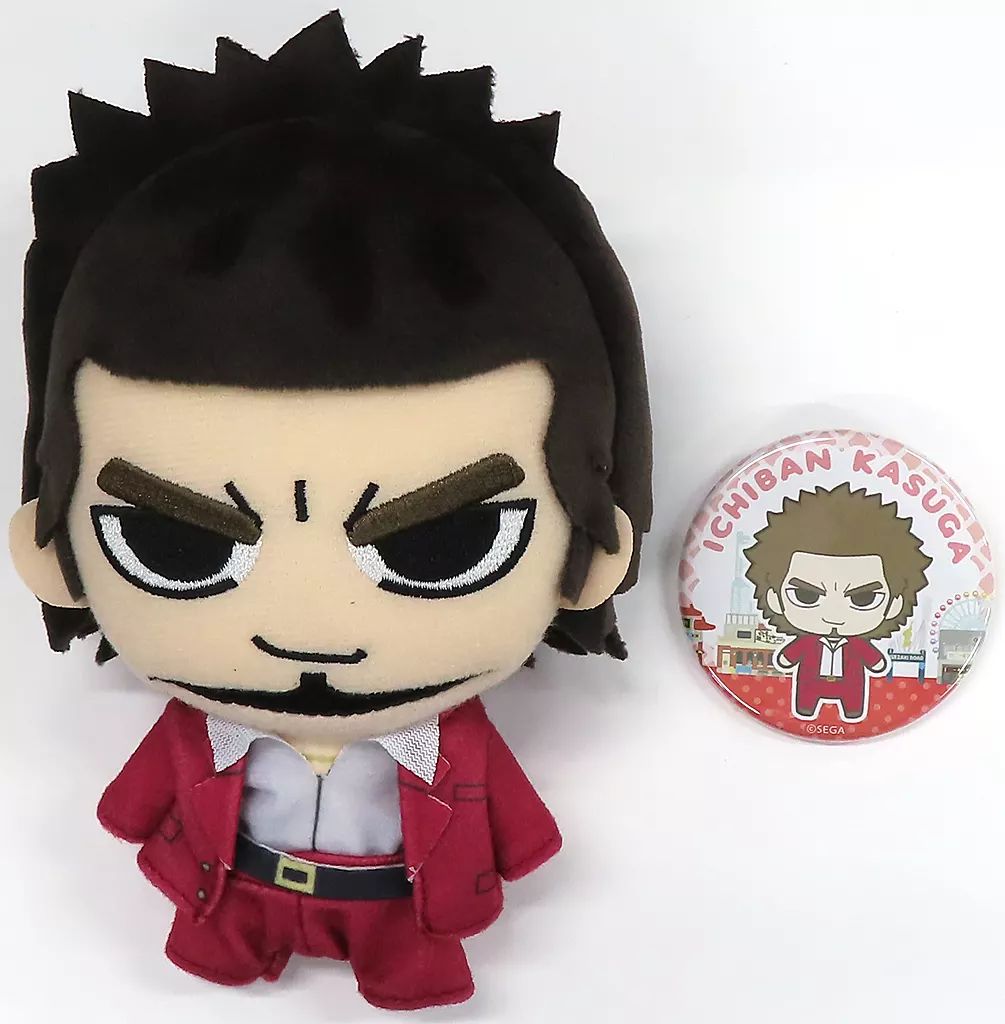 高品質 中古】ぬいぐるみ 春日一番 ぬいぐるみ＆缶バッジセット 「龍が ピンズ・ピンバッジ・缶バッジ