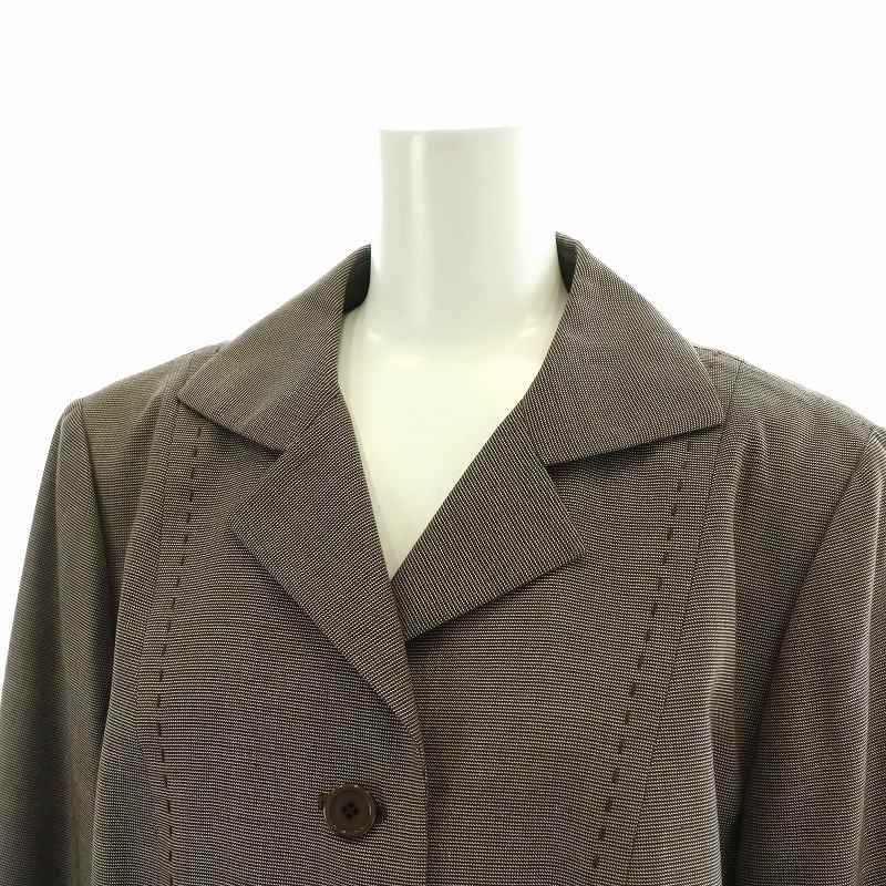 レリアン Leilian テーラードジャケット プリーツ シングル 総