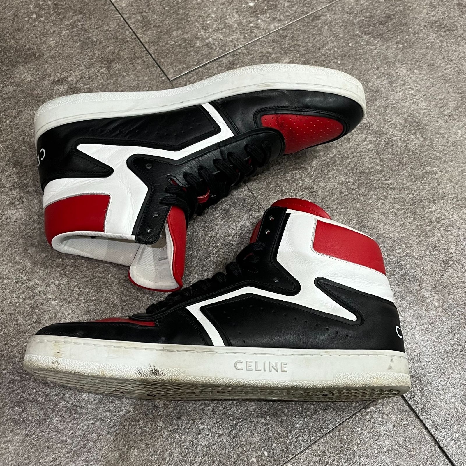 CELINE セリーヌ 21SS CT-01 ハイカット スニーカー レッド/ホワイト  