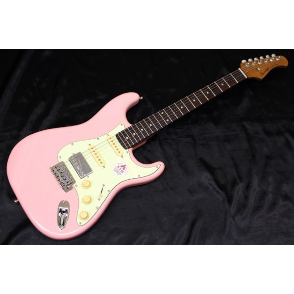 バッカスssh ギターストラトローズテッドメイプルピンク新品未使用品