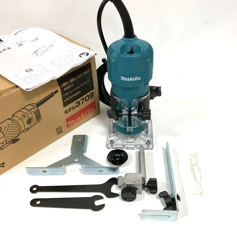 美品 マキタ トリマ 3709 100V チャック孔径6mm 面取り 溝切り 