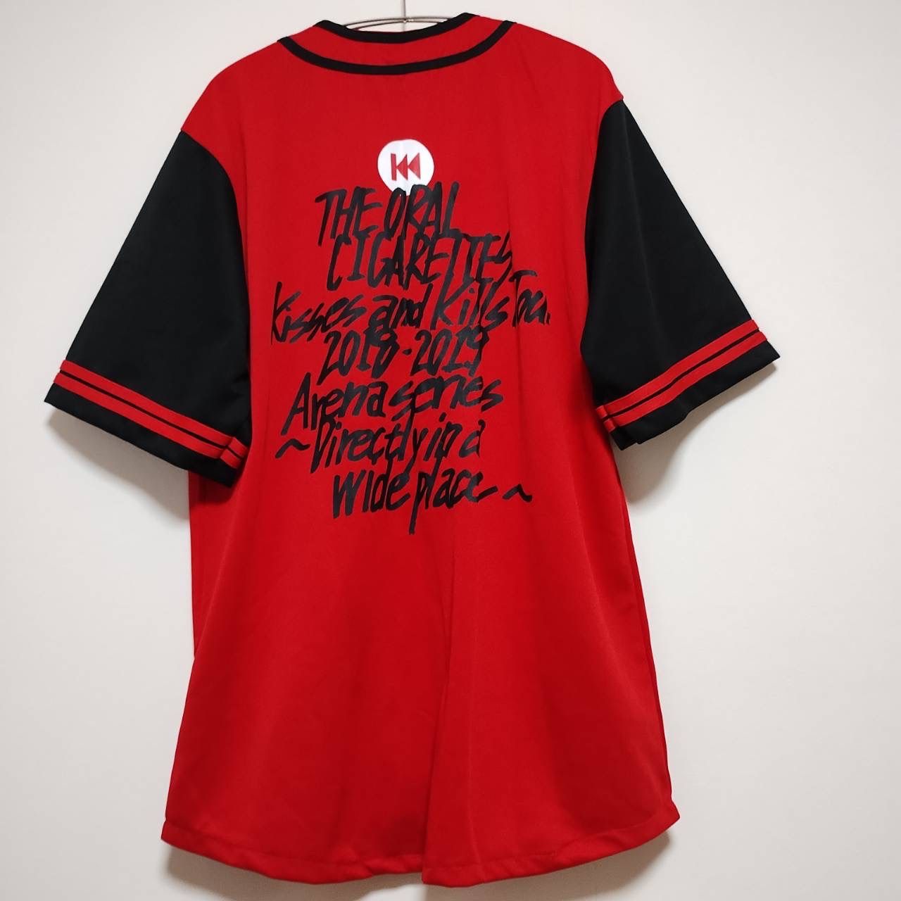 THE ORAL CIGARETTES KKツアー ベースボールシャツ 赤×黒