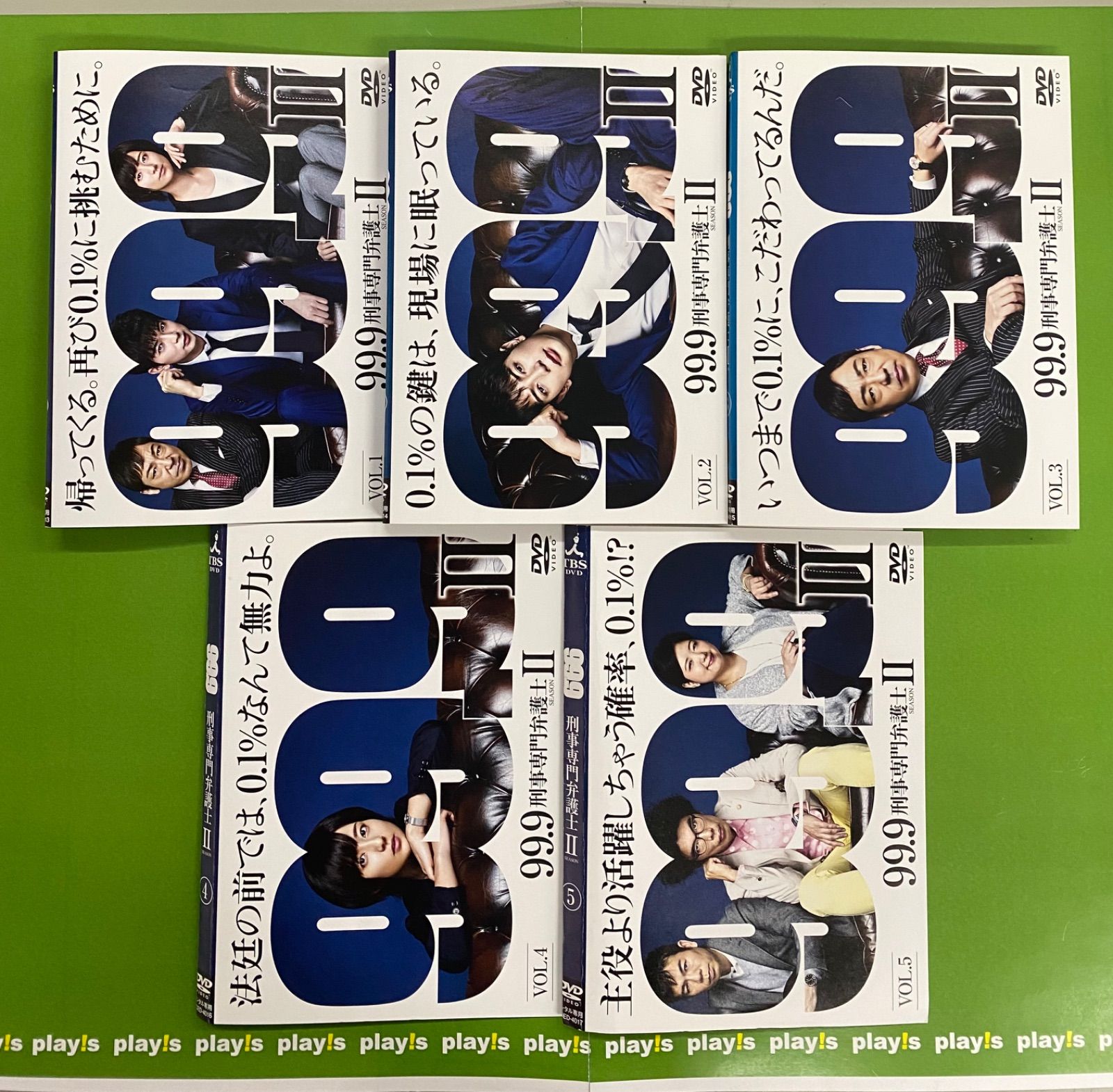 新品ケース交換済み　99.9 刑事専門弁護士　season2 DVD全5巻 99.9 刑事専門弁護士 シーズン2 Ⅱ DVD 全5巻 レンタル - メルカリ