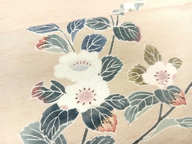 平和屋着物○訪問着 作家物 白山紬地 枝花文 正絹 逸品 未使用