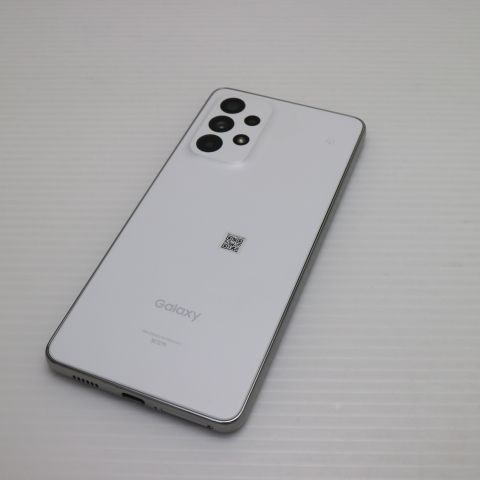超美品 Galaxy A53 5G SCG15 オーサムホワイト スマホ 白ロム