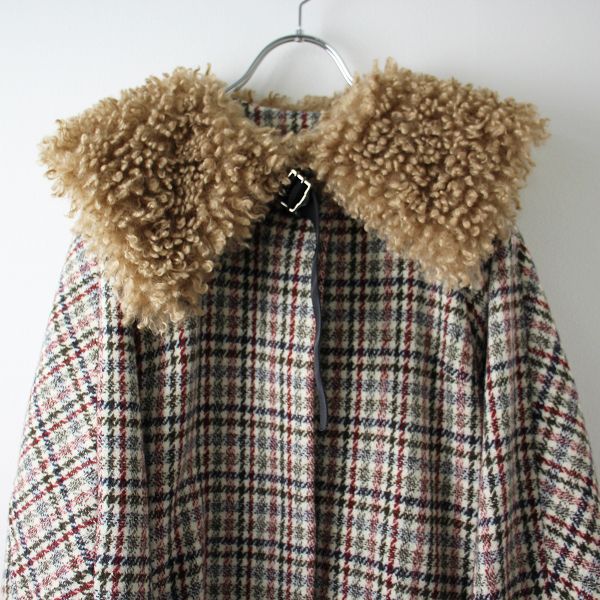 受注限定品 ロイスクレヨン ウール フォックスファー ロング コート M 受注限定品 ロイスクレヨン ウール フォックスファー ロング