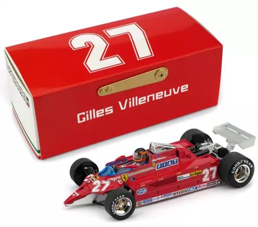 ミニカー　1/43 フェラーリ 126CK 1981年トレヴィーゾ空港 G. Villeneuve VS F-104 ドライバーフィギュア付 #27 [R646-CH] 中古】ミニカー 1/43 フェラーリ 126CK 1981年トレヴィーゾ空港