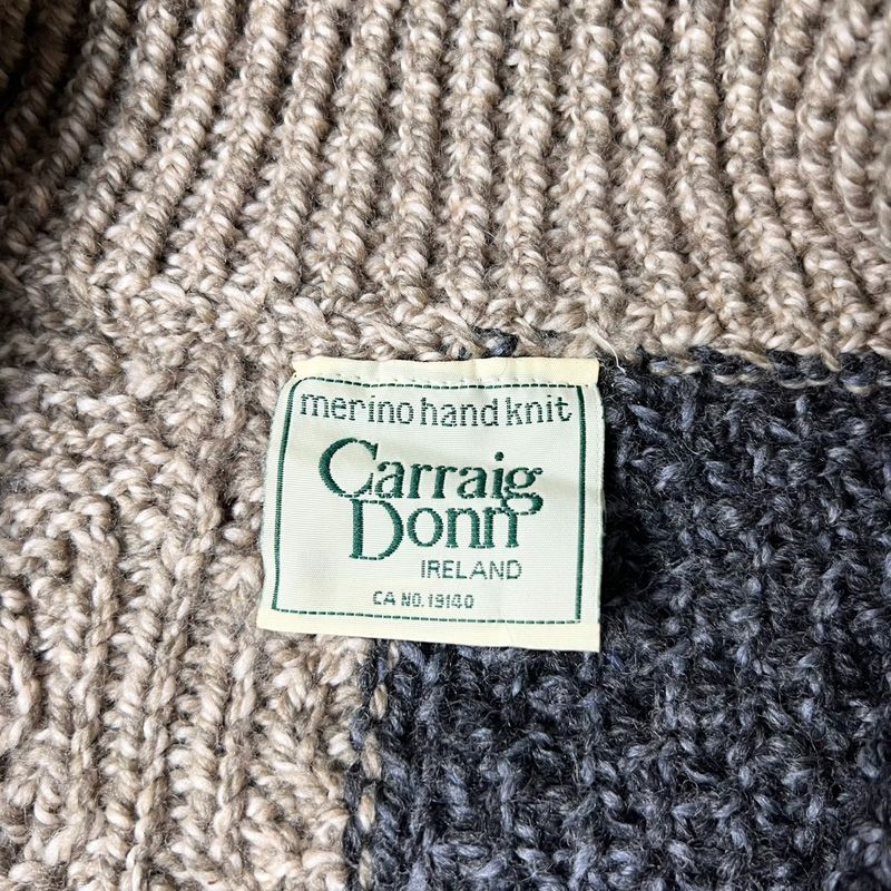 アイルランド製 Carraig Donn メリノ ウール フルジップ