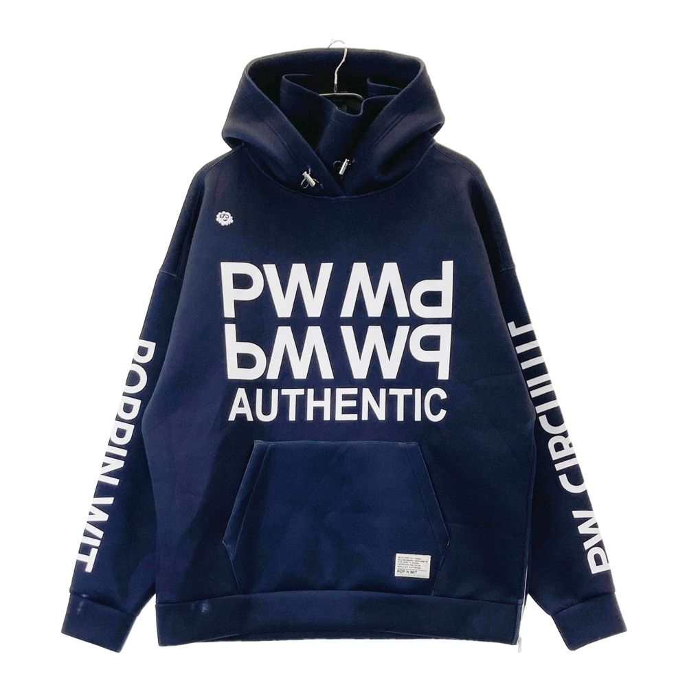 サイズ LL PW CIRCULUS ピーダブリュサーキュラス ネック付 スウェットパーカー ネイビー系 240101535173 ゴルフウェア メンズ ストスト