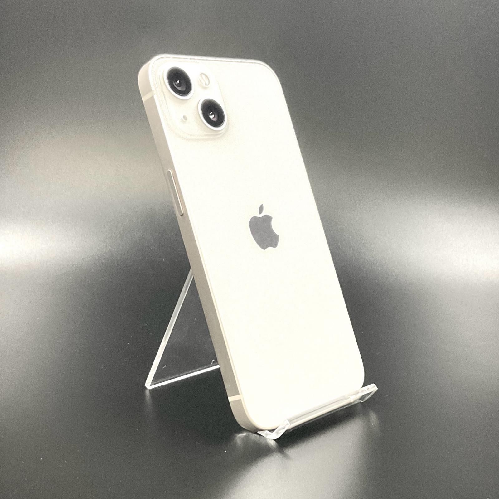 【全額返金保証】【最速発送】Apple iPhone 13 128GB スターライト au 89% 動作確認済