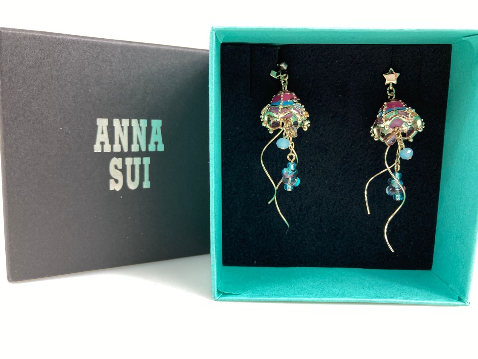 レア ANNA SUI アナスイ クラゲモチーフ ピアス 星 ブルー 青