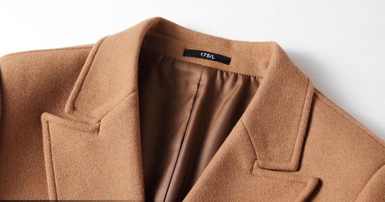 TODD SNYDER ウール/カシミア ダブルブレストコート S キャメル メンズ ビジネスコート ダブルブレスト ウールコート カシミヤ