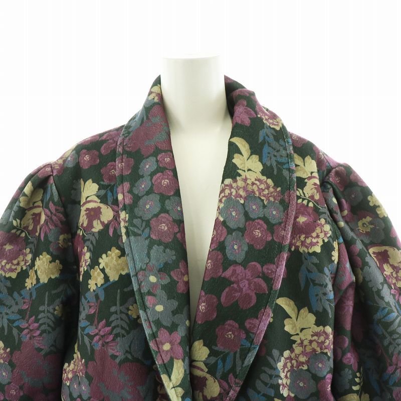 トスタルジッククロージング tostalgic clothing 2way floral jacket ジャンパー ブルゾン 花柄 F マルチカラー  ベージュ 紫 パープル 緑 グリーン 黒 ブラック TOS-LK-037 /AN28 - メルカリ