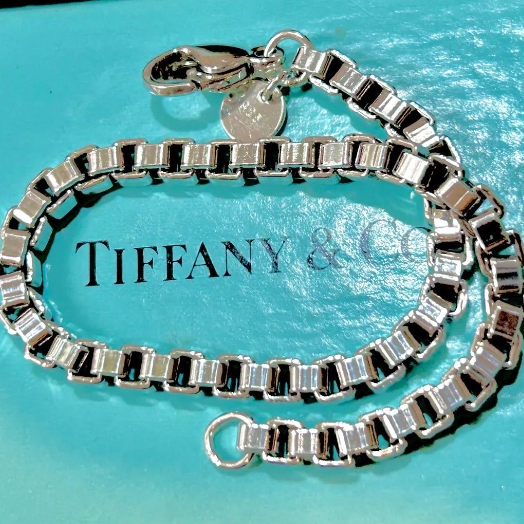 美品！Tiffanyティファニー ベネチアンネックレス ベネチアンブレスレット 楽天市場】ティファニー ベネチアン ブレスレット 19cmの通販