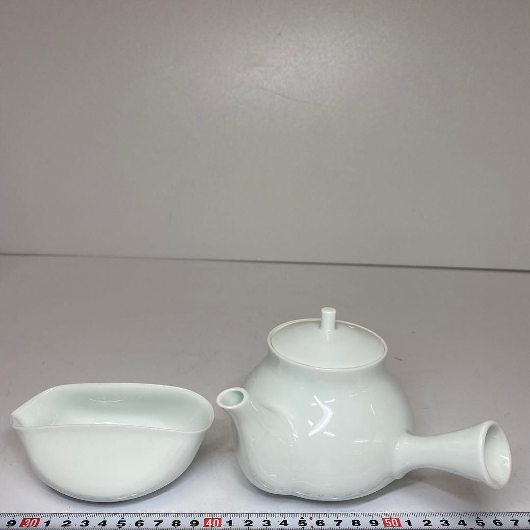 人間国宝 井上萬ニ 急須湯冷まし2点直径12.1|15.3東H5-0804