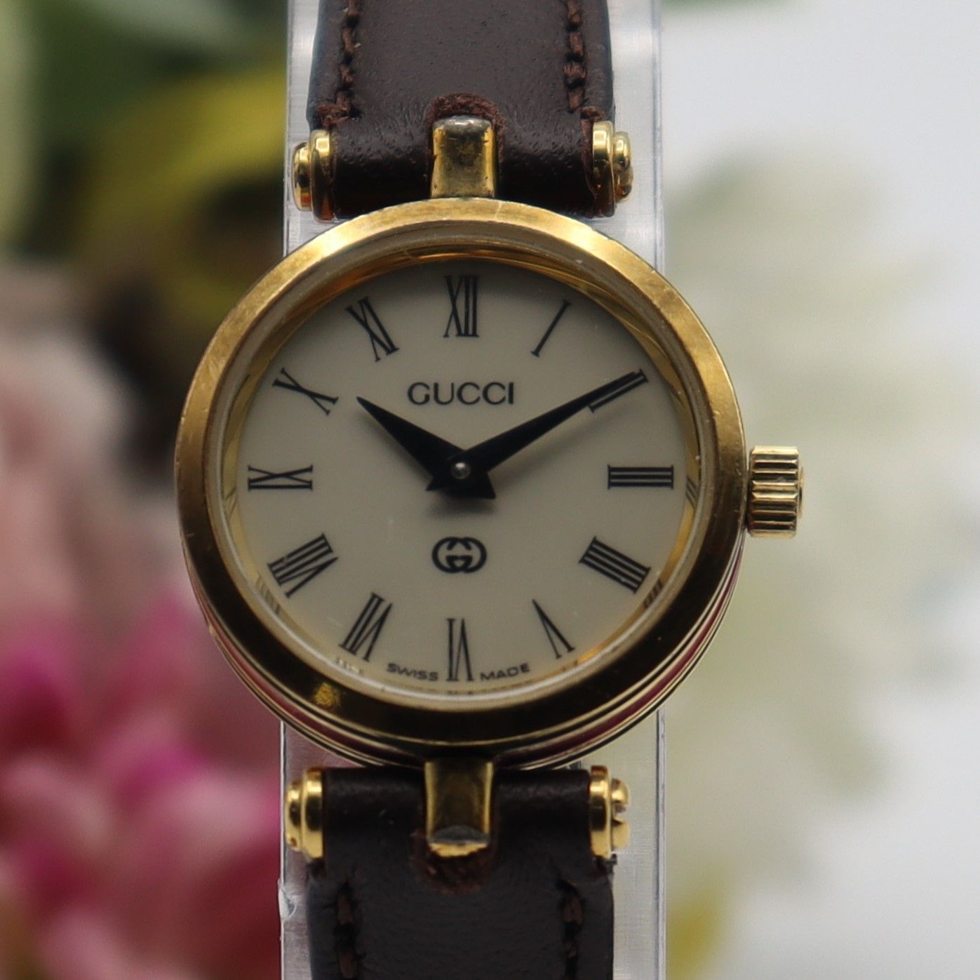 GUCCI グッチ ビンテージ ラウンド ローマン レディース 腕時計 クォーツ GUCCI 【2年保証】グッチ 時計 レディース メンズ シンク 36mm