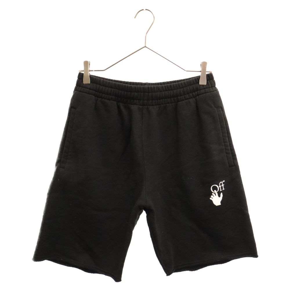 OFF-WHITE (オフホワイト) 21SS バイアスプリント スウェット ハーフパンツ ショーツ ブラック OMCI006R21FLE002