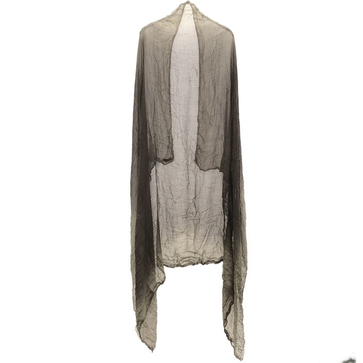 Faliero Sarti ファリエロサルティ グラデーションシルク大判 ストール ベージュ×ブラウン