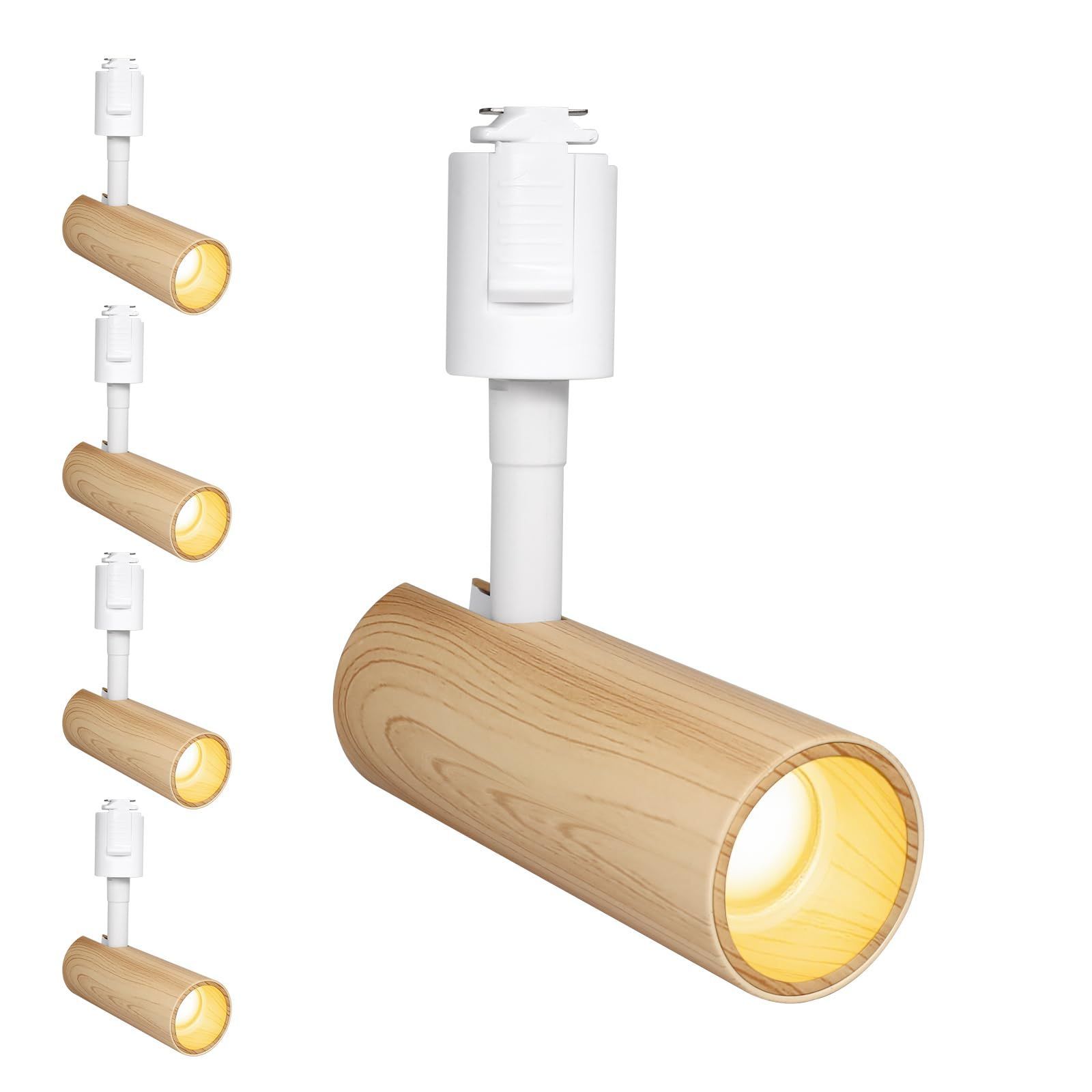 新着商品 電球不要 取付簡単 器具一体型 演色性Ra96.5 アメリカ BridgeLux LEDチップ 大光量1100lm LED搭載 ホワイト 木目調 昼白色 4個入り ニュートラルライト4000K ledスポットライト消費電力10W ライティングレー