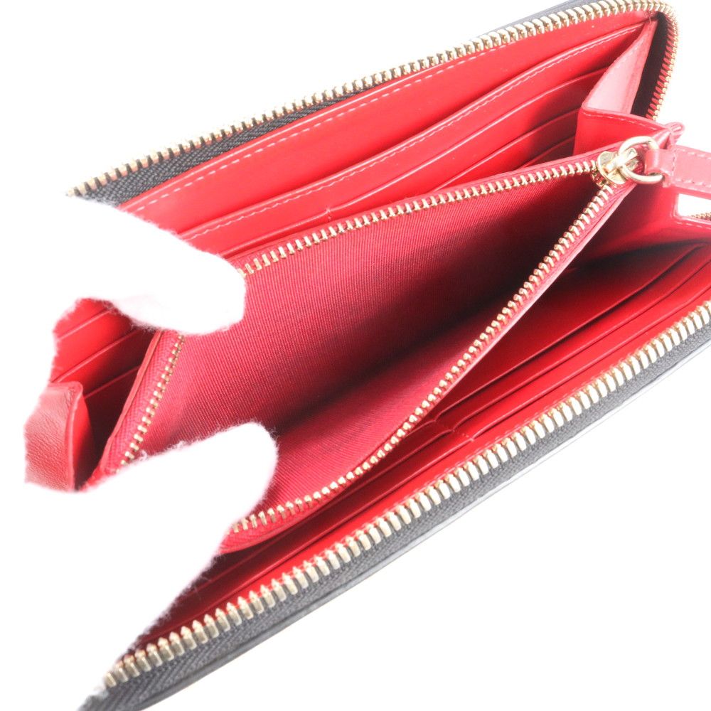 極美品 クリスチャン ルブタン スタッズ レザー 長財布 ウォレット  