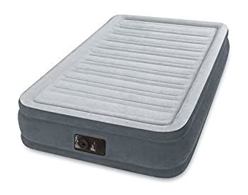 INTEX インテックス エアーベッド ツインコンフォート シングルサイズ 電動式 191×99×33cm グレー 67765 日本品