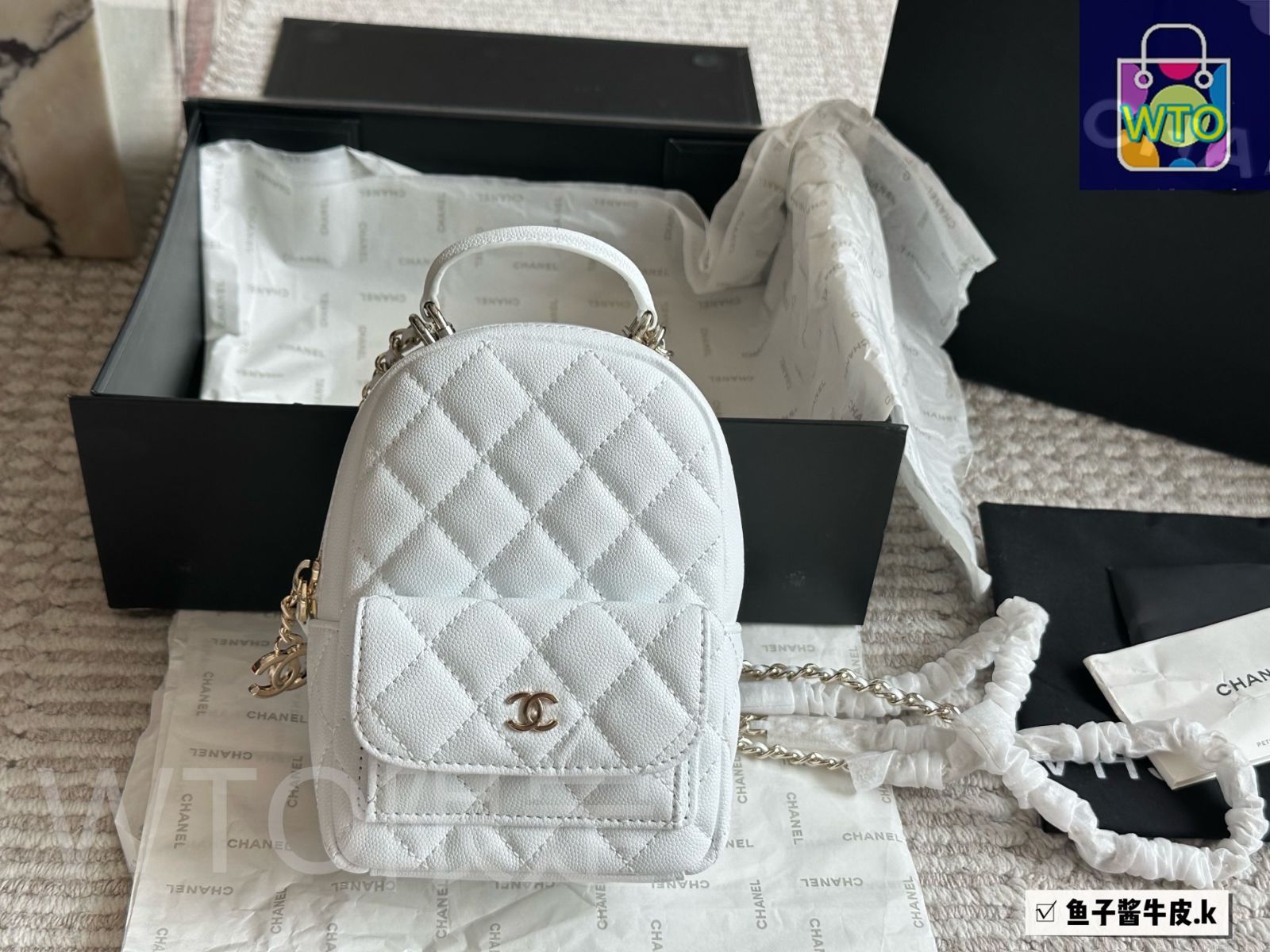 今日特価】Chanel 24C ダブルショルダーバッグ（黒?枝牛皮）Cute