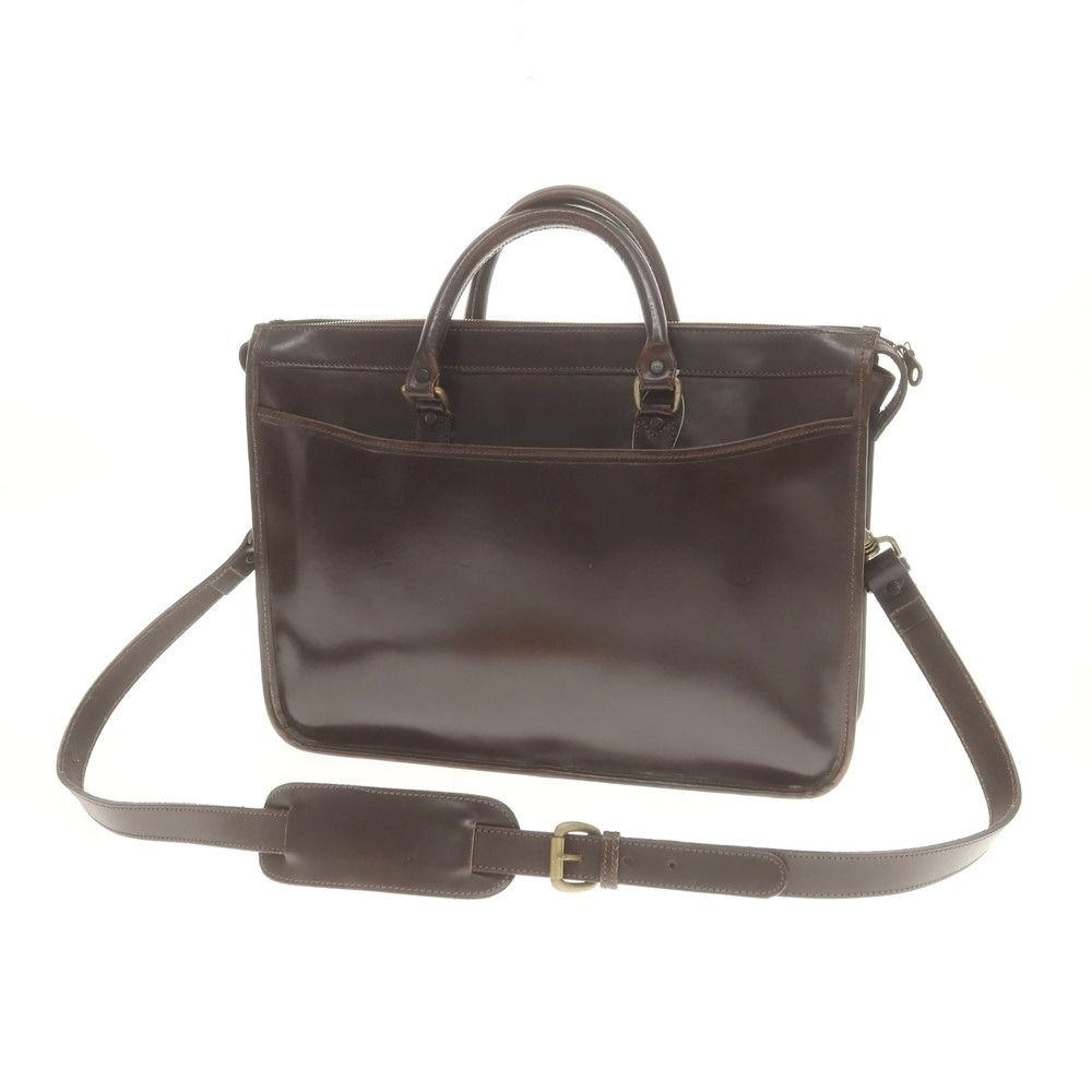 エッティンガー ETTINGER ブライドルレザー ブリーフケース ダークブラウン WxH31xD7.5 メンズ