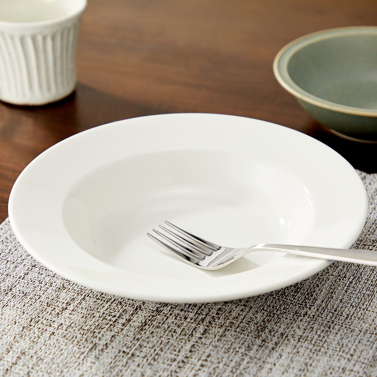 高町 新品 ホワイト シンプル 23cm リム パティア(PATIA) スープ 電子