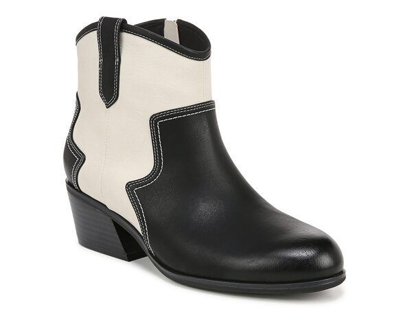 【送料無料】 ドクター・ショール レディース ブーツ・レインブーツ シューズ Lasso Western Bootie Black/White