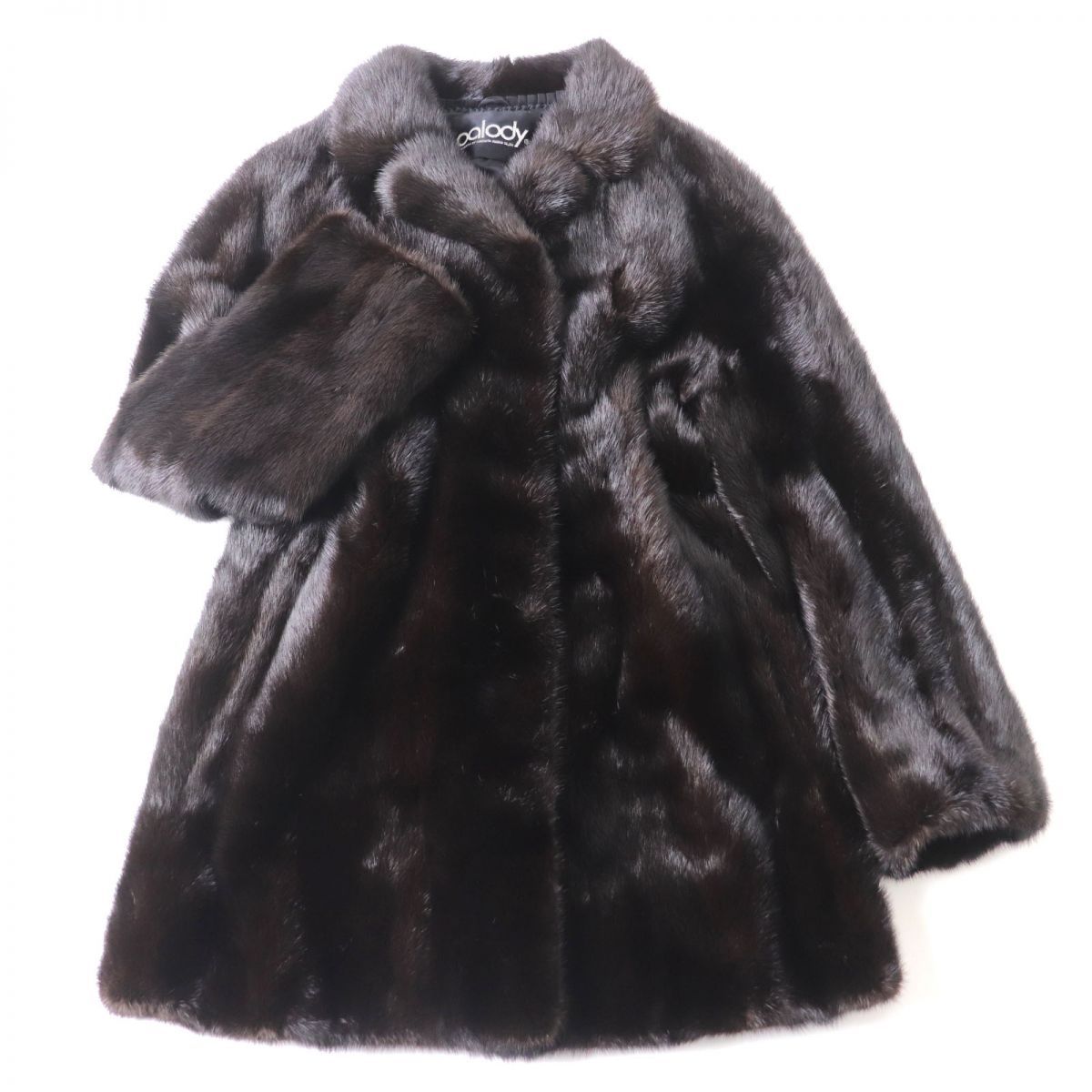 極美品▽2 MINK ミンク 本毛皮コート ブラック 毛質艶やか・