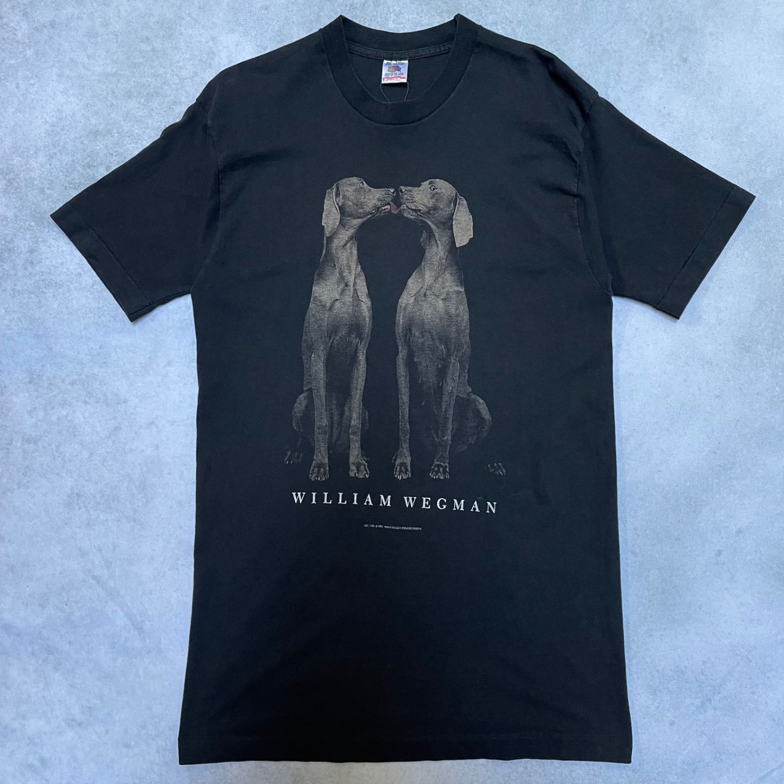 90’s 　USA製　フルーツオブザルーム　ウィリアムウェグマン　アートtシャツ