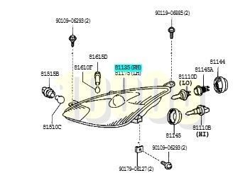 トヨタ純正 超 品 セリカ ZZT231 ZZT230 ヘッドライト 右側 運転席側 ハロゲン ヘットライト 前期 1999 8-2002 8 FFCRYSTALESIA_COM